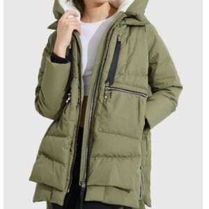 Bagatelle Olive Puffer Jacket with Hood